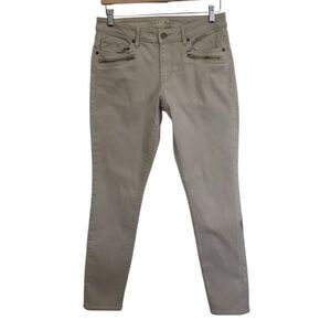 Ann Taylor Women's Loft Curvy Skinny Mid Rise Beige Denim Jeans 28/6 (Fit 30x30)